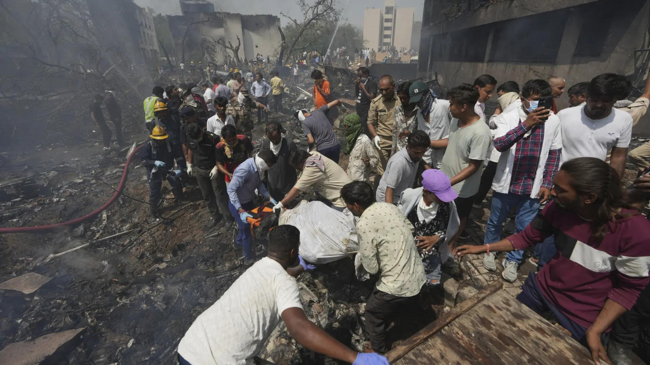 Ahmedabad plane crash: Flight crashed into doctors’ hostel, many feared dead; eyewitnesses say it was flying ‘very low’